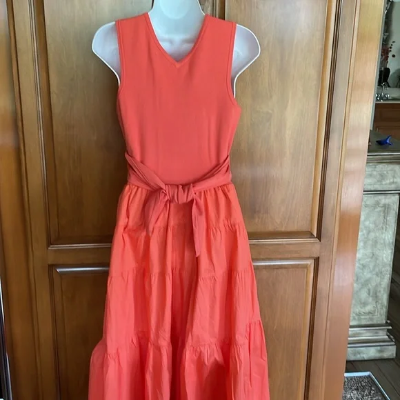 JASON WU Tiered Orange Maxi Dress, Size S, Excellent condition! - Picture 6 of 7